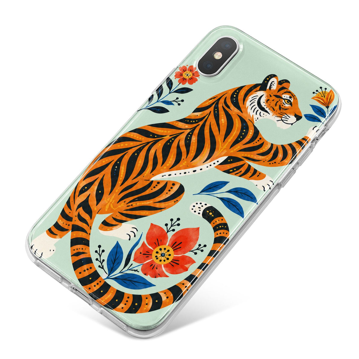 Tiger Reverie iPhone X Bumper Case on Silver iPhone