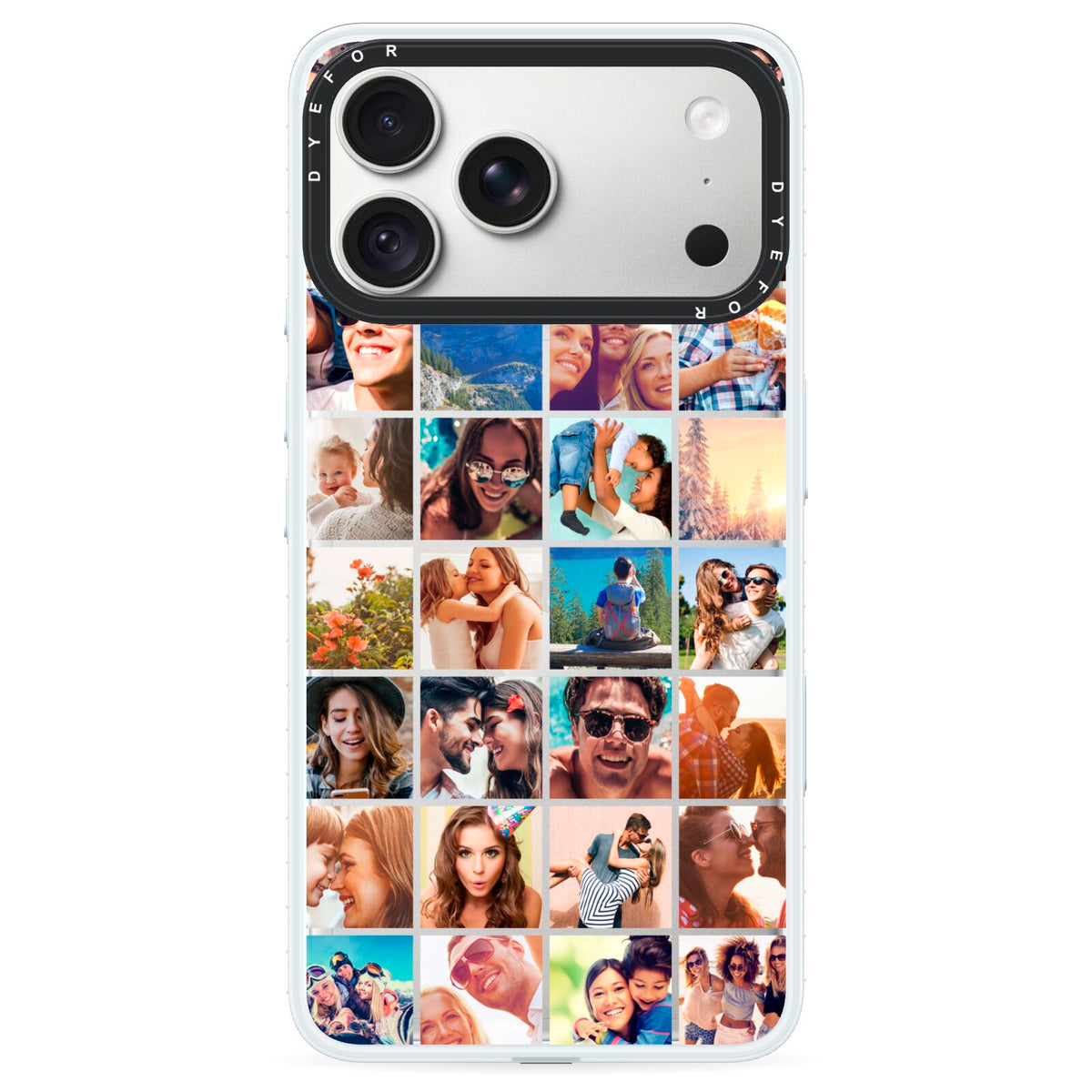 Ultimate Photo Montage Upload iPhone 18 Pro Max Black Impact Pre order Case on Silver phone