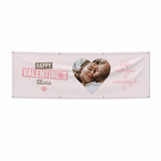 Valentine s Loving Life Photo with Name 6x2 Banner