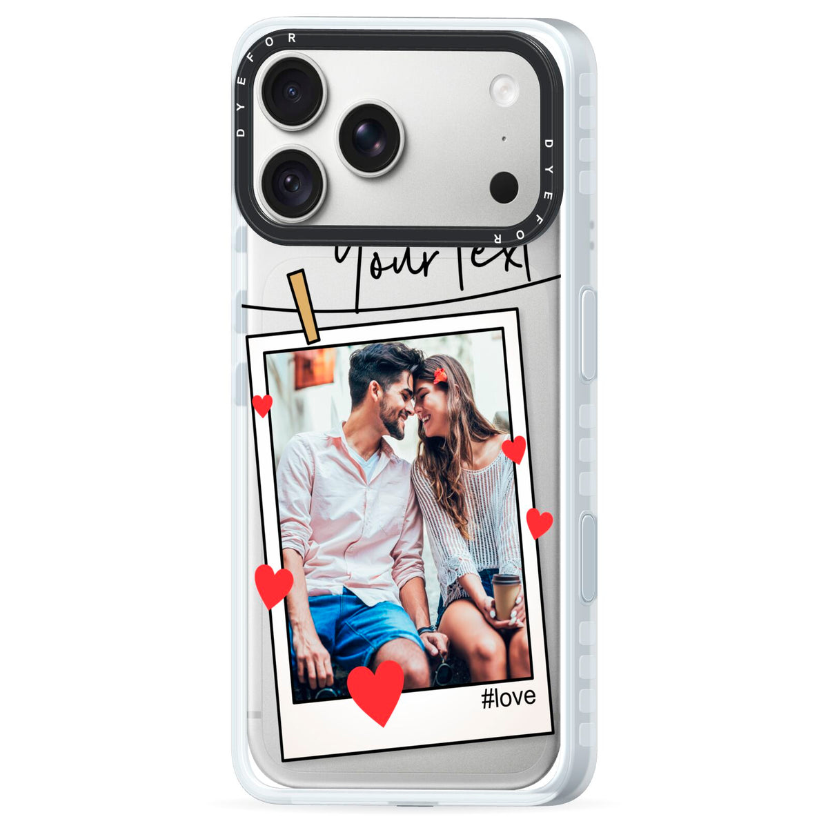 Valentine s Photo iPhone 18 Pro Black Impact Pre order Case Side Angle on Silver phone