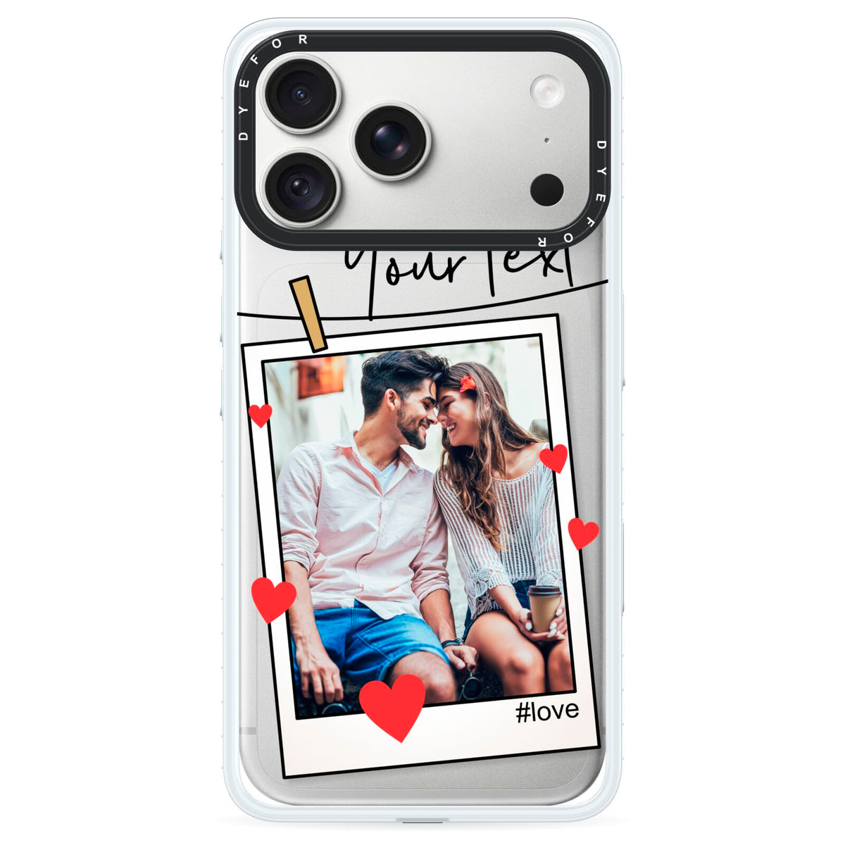 Valentine s Photo iPhone 18 Pro Max Black Impact Pre order Case on Silver phone