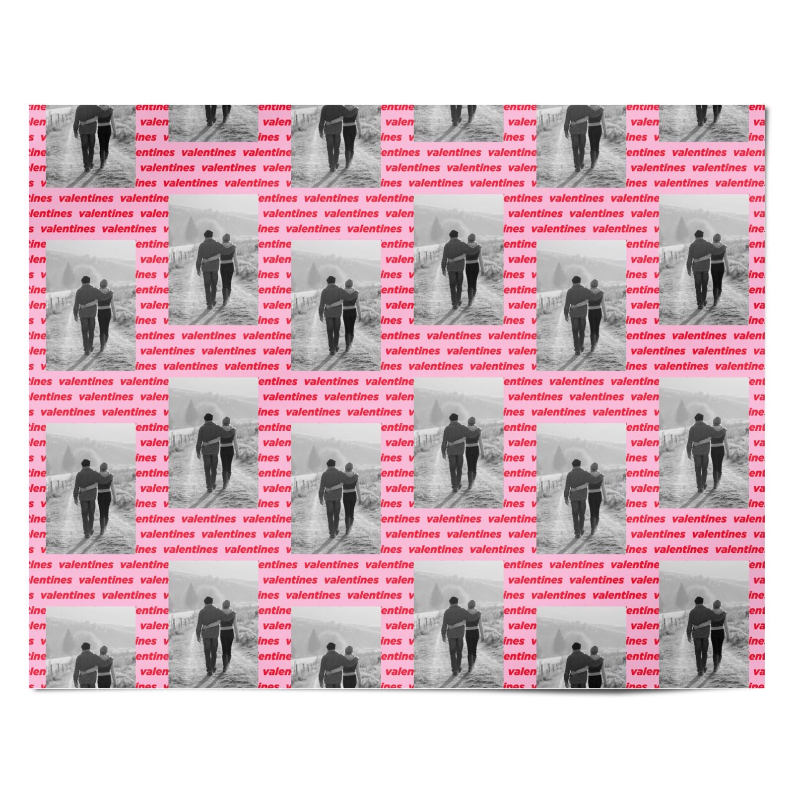 Valentines Photo Keepsake Personalised Wrapping Paper Alternative
