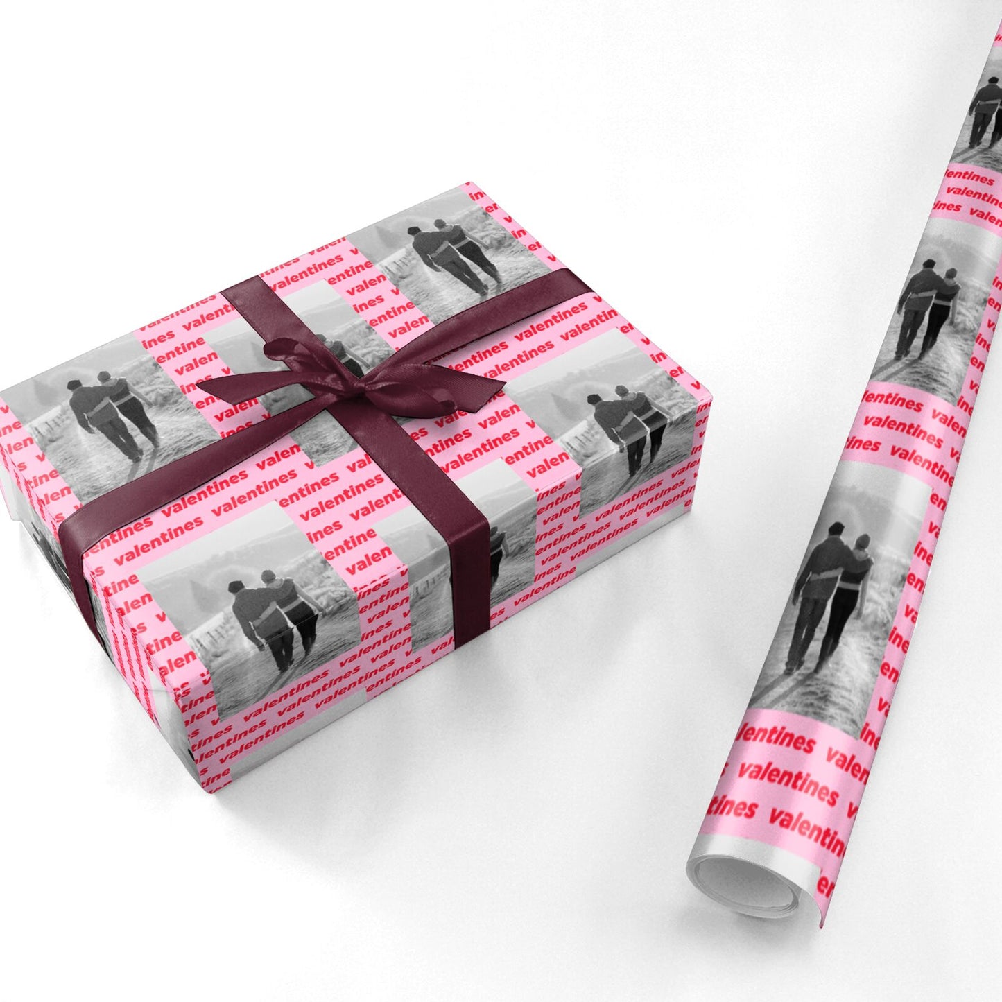 Valentines Photo Keepsake Personalised Wrapping Paper