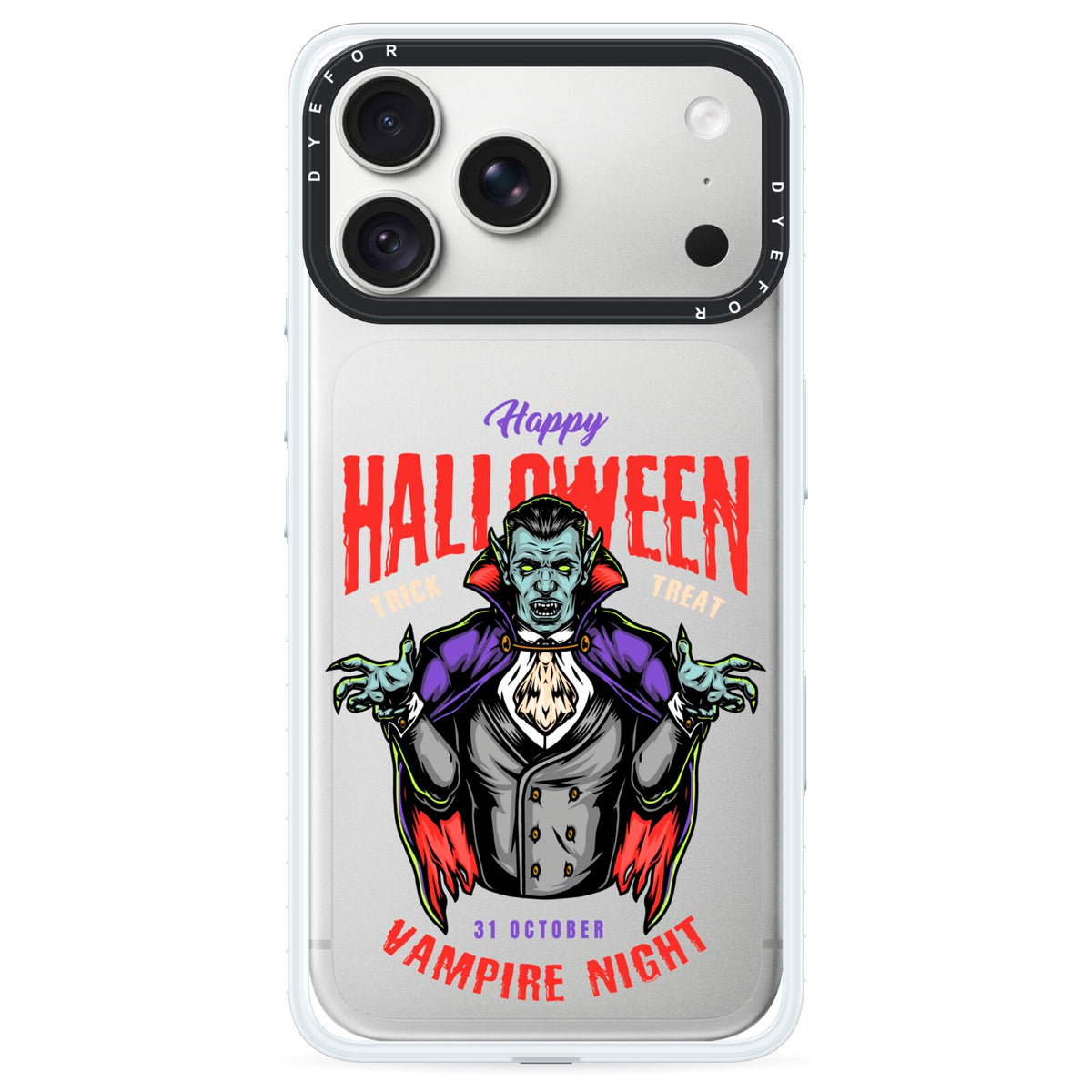 Vampire Night iPhone 18 Pro Max Black Impact Pre order Case on Silver phone