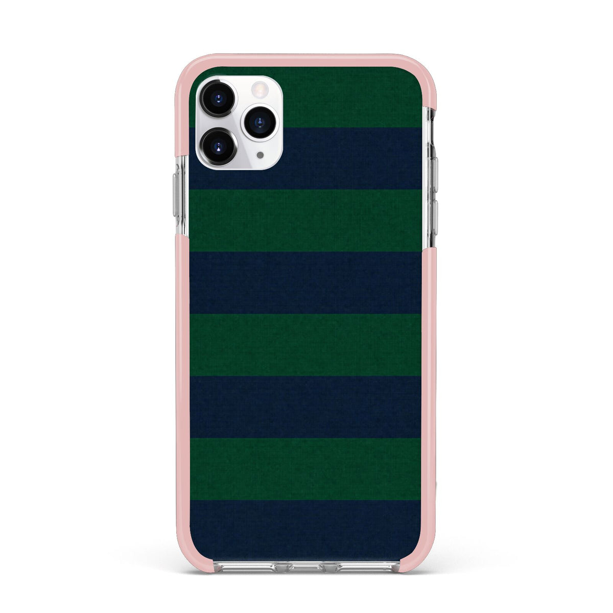 Varsity Rugby Stripe iPhone 11 Pro Max Impact Pink Edge Case