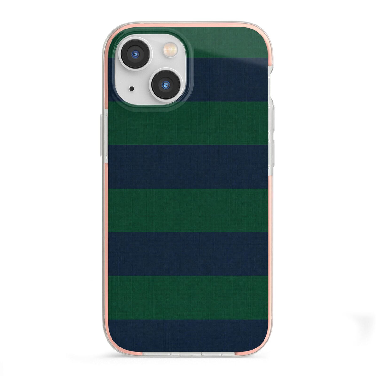 Varsity Rugby Stripe iPhone 13 Mini TPU Impact Case with Pink Edges
