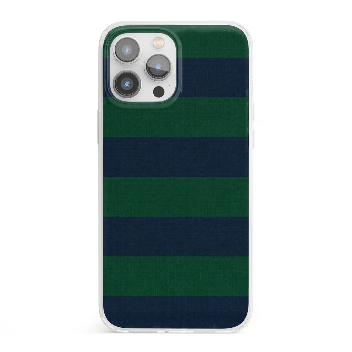Varsity Rugby Stripe iPhone 13 Pro Max Clear Bumper Case