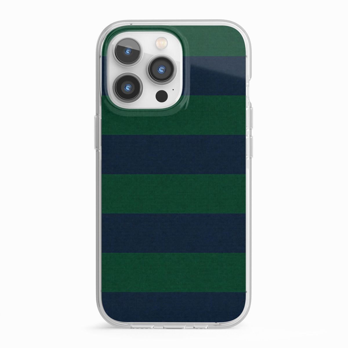 Varsity Rugby Stripe iPhone 13 Pro TPU Impact Case with White Edges