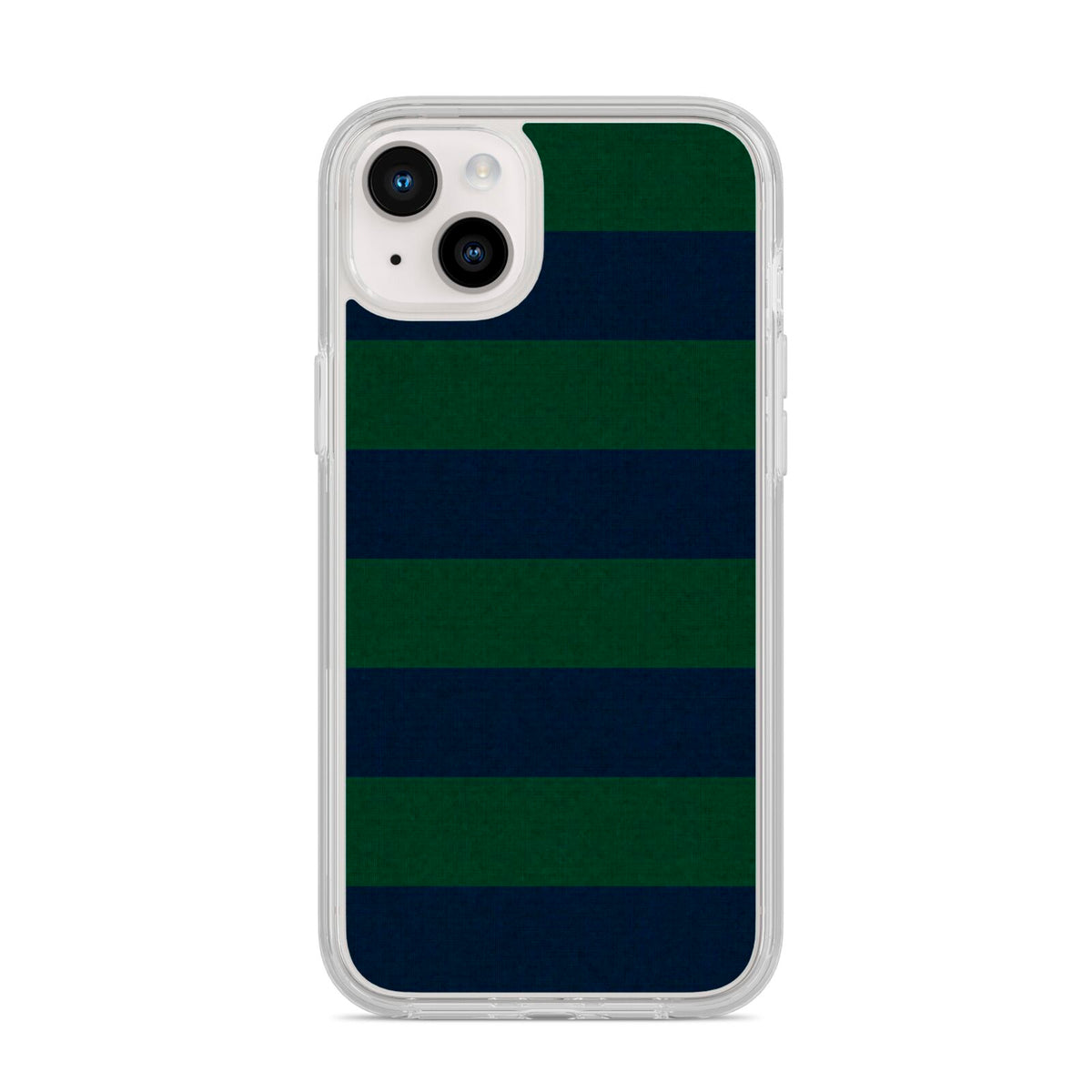 Varsity Rugby Stripe iPhone 14 Plus Clear Tough Case Starlight