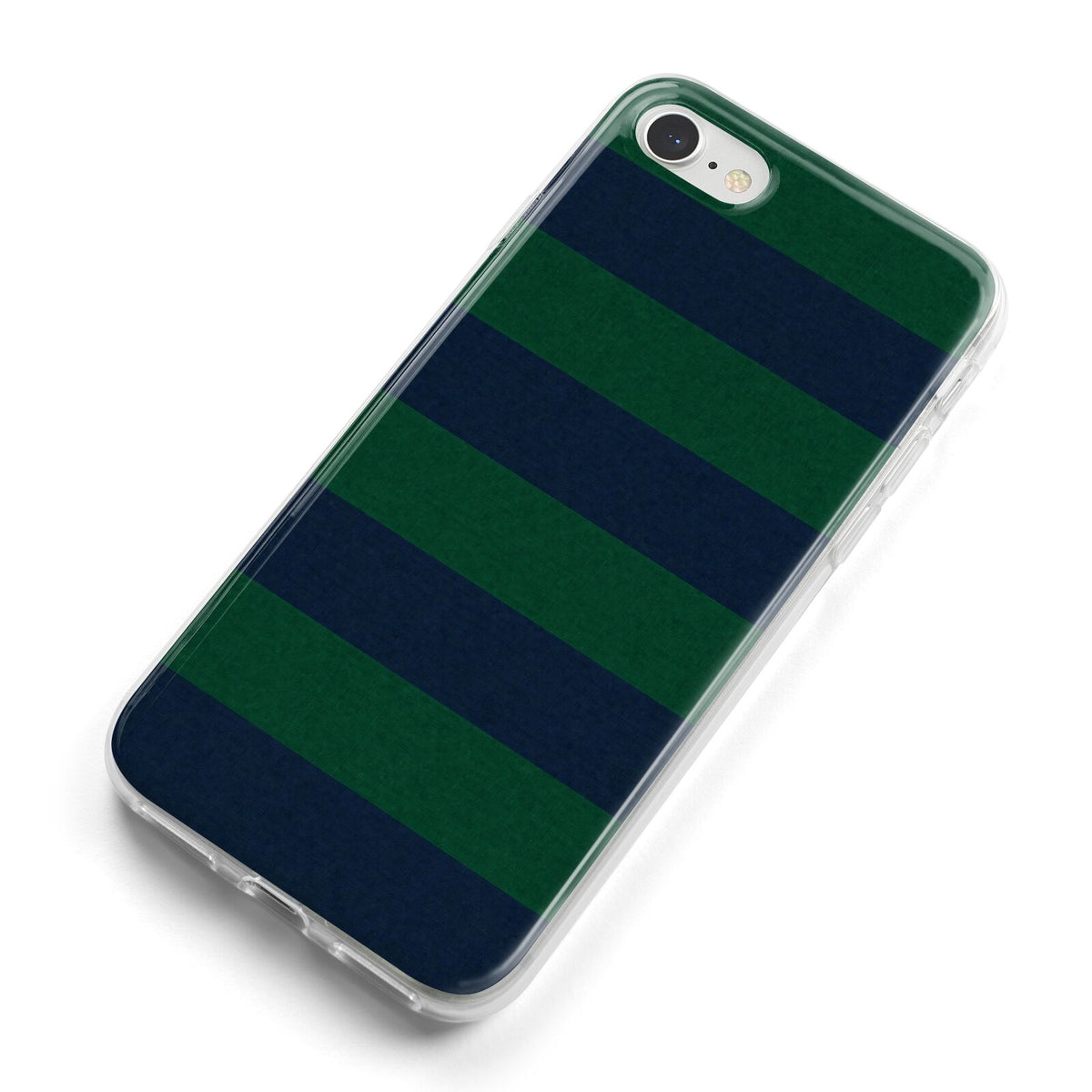 Varsity Rugby Stripe iPhone 8 Bumper Case on Silver iPhone Alternative Image