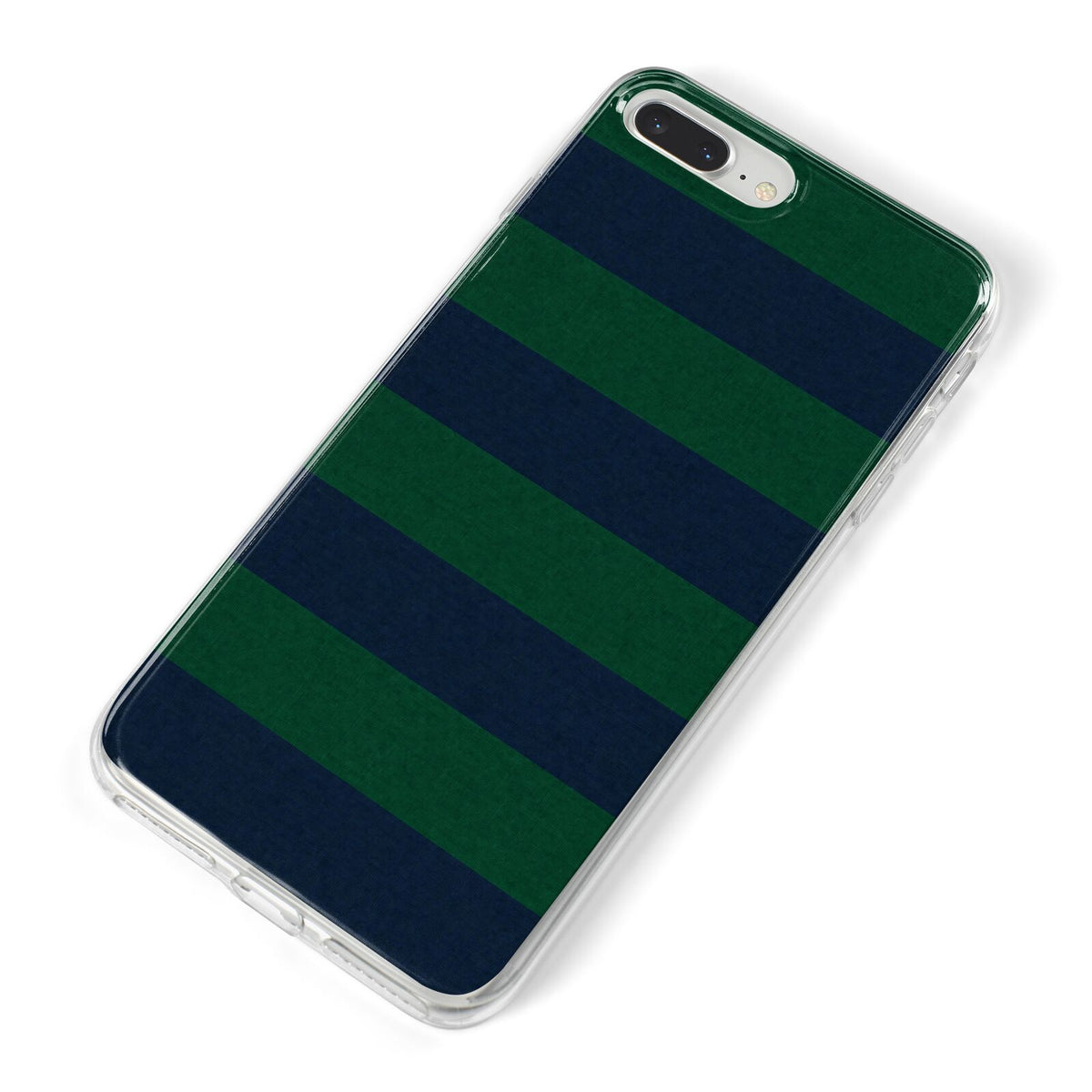 Varsity Rugby Stripe iPhone 8 Plus Bumper Case on Silver iPhone Alternative Image