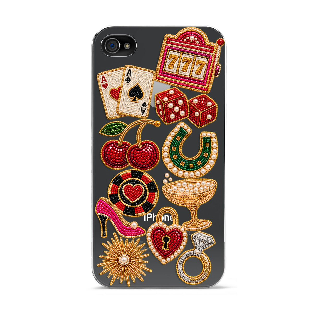 Vegas After Dark Charms Apple iPhone 4s Case