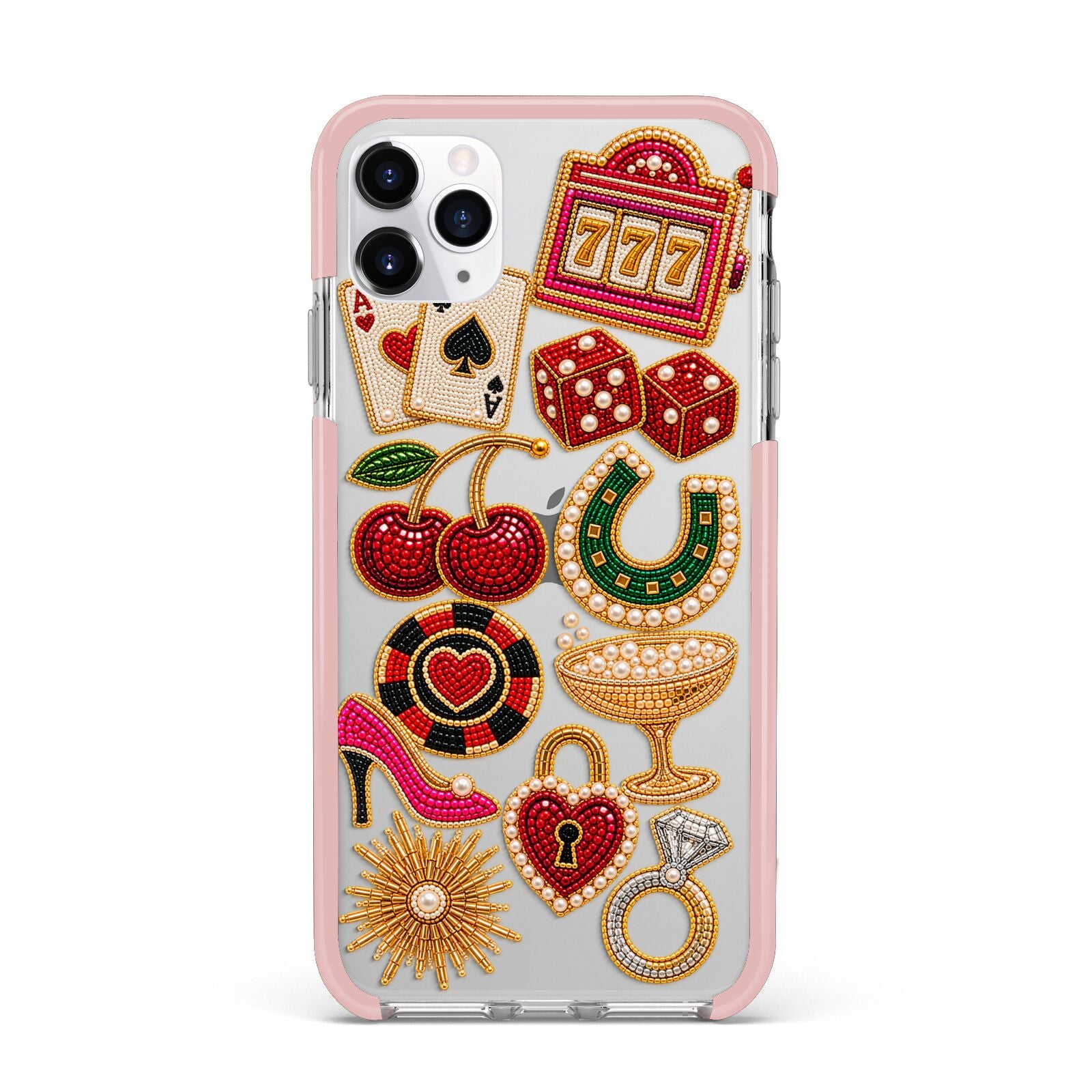 Vegas After Dark Charms iPhone 11 Pro Max Impact Pink Edge Case