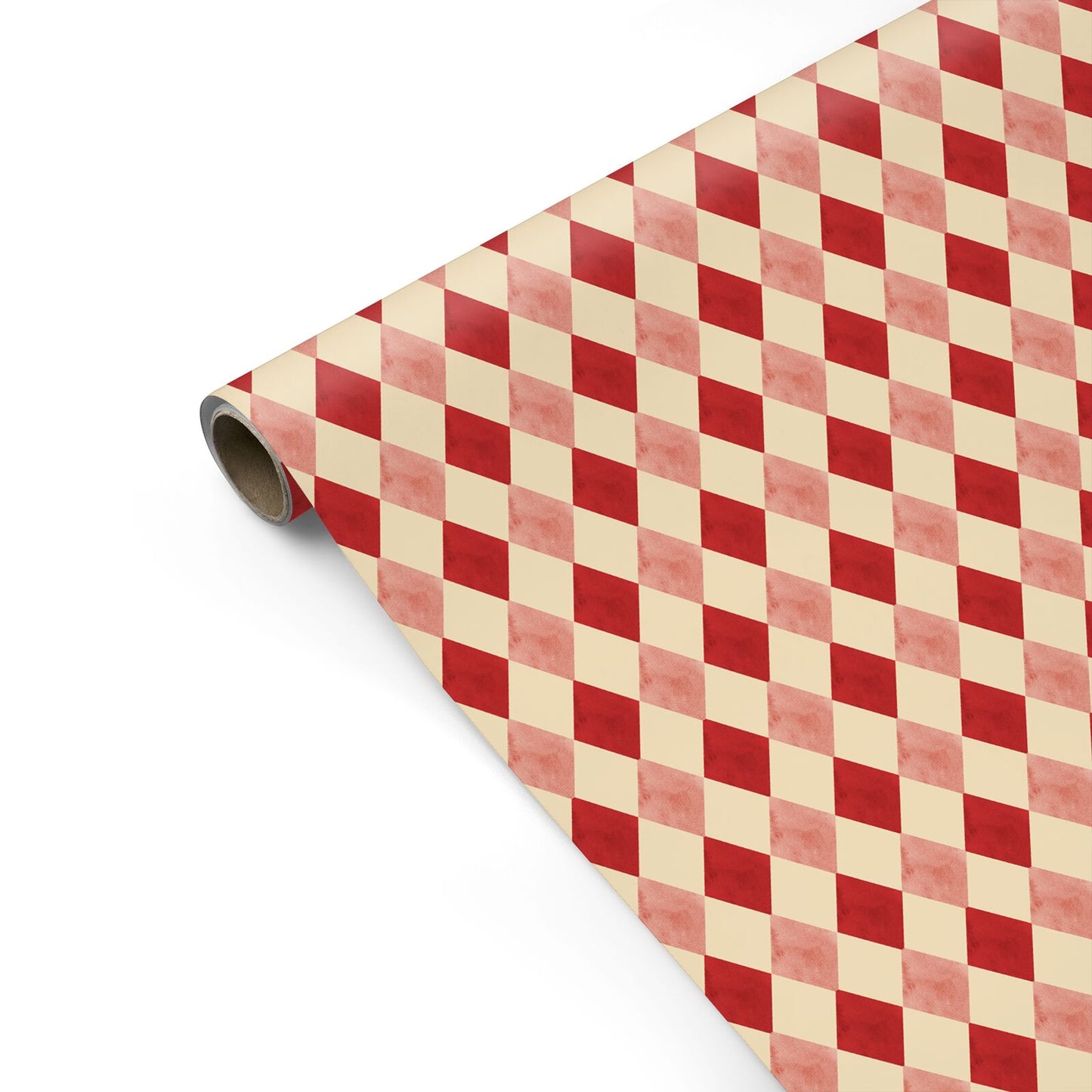 Vintage Red Harlequin Diamond Personalised Gift Wrap
