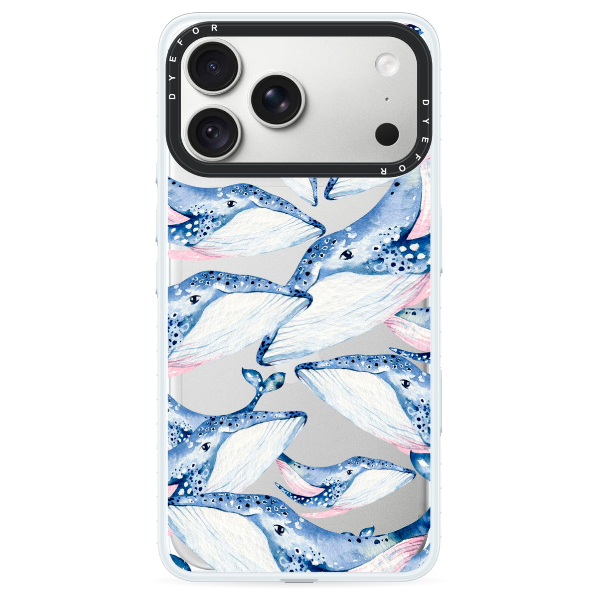 Whale iPhone 18 Pro Max Black Impact Pre order Case on Silver phone
