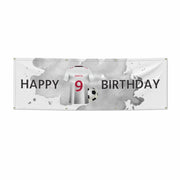 White Football Shirt Personalised Name 6x2 Banner