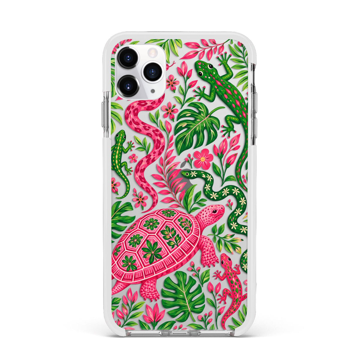 Wild Botanica Apple iPhone 11 Pro Max in Silver with White Impact Case