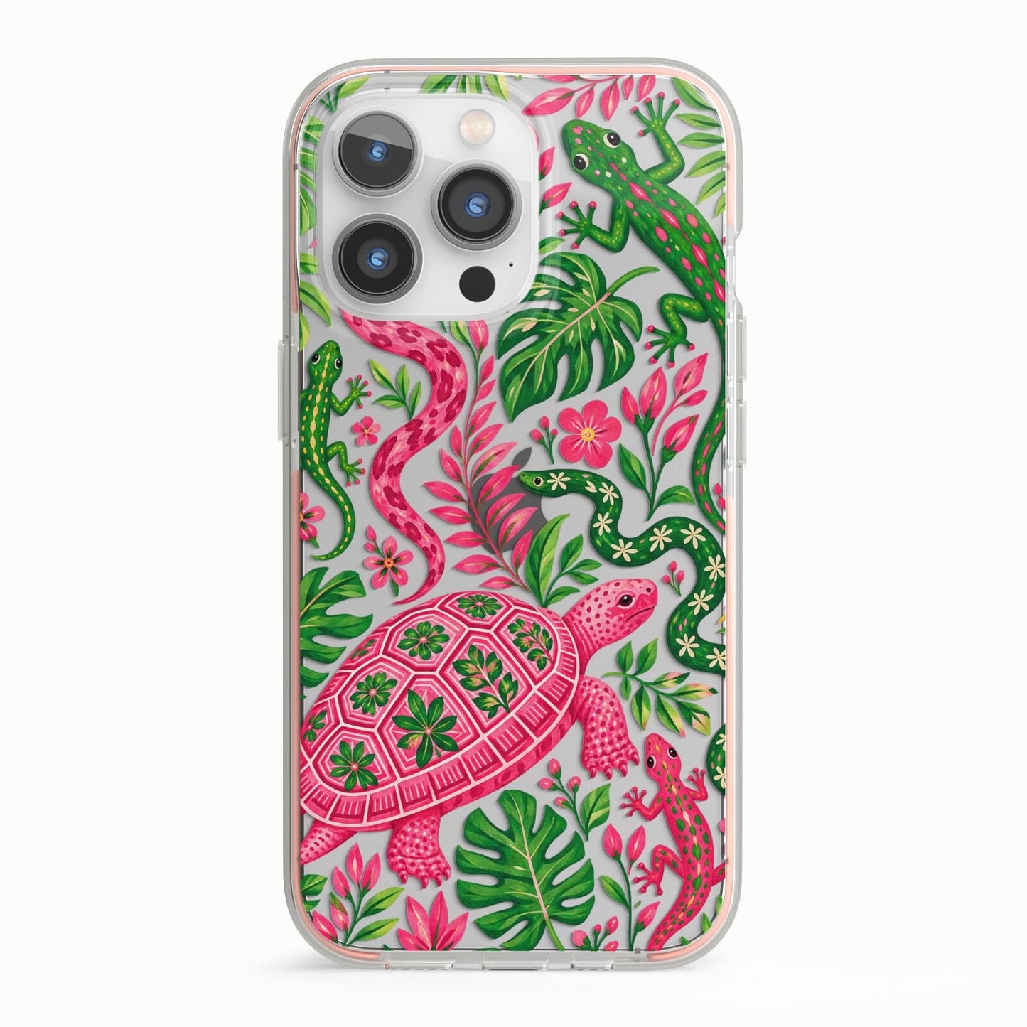 Wild Botanica iPhone 13 Pro TPU Impact Case with Pink Edges