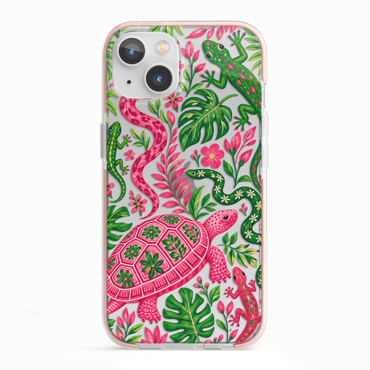 Wild Botanica iPhone 13 TPU Impact Case with Pink Edges