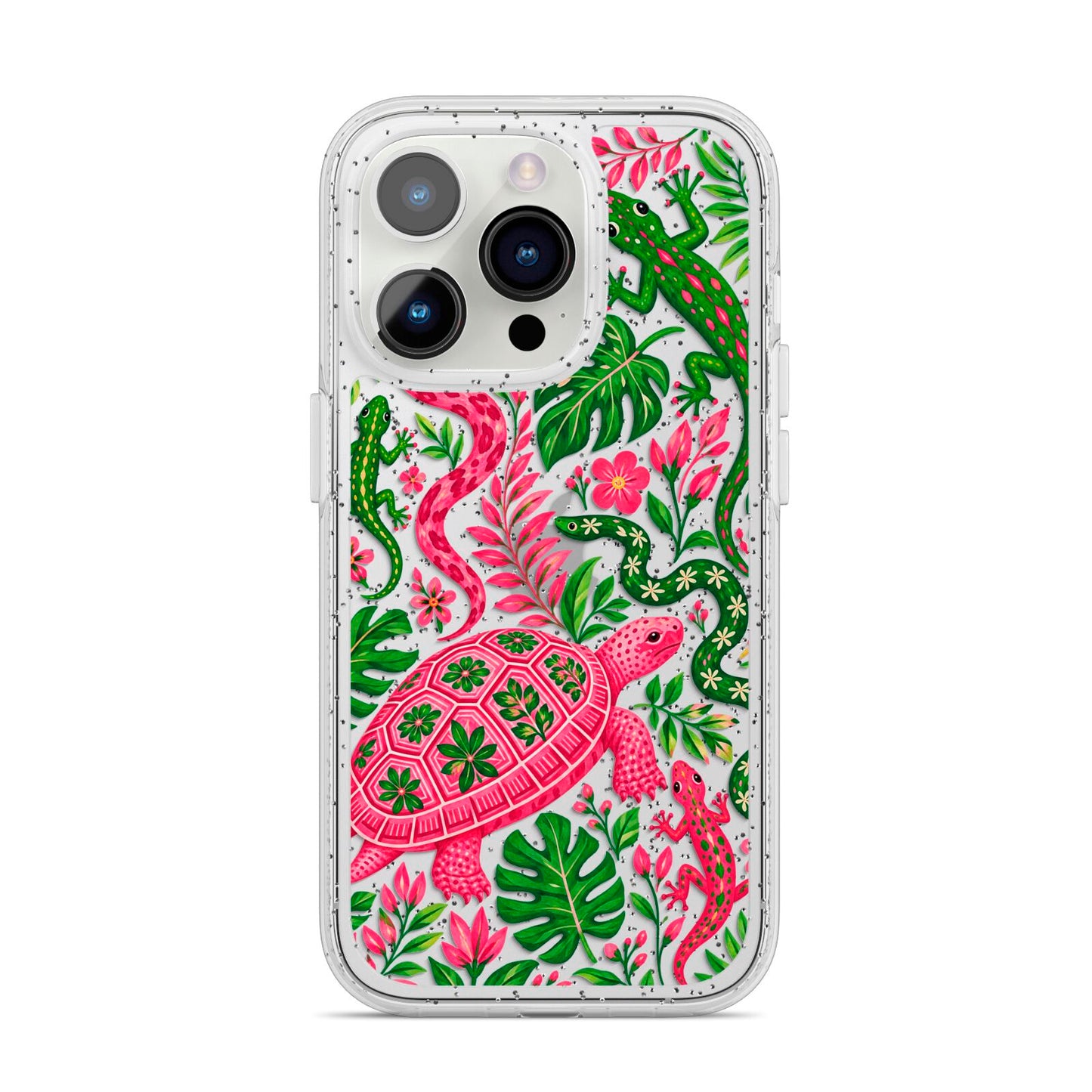 Wild Botanica iPhone 14 Pro Glitter Tough Case Silver