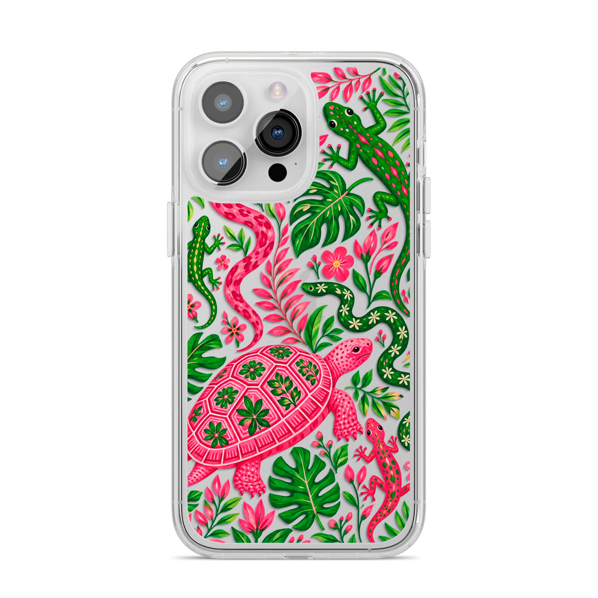 Wild Botanica iPhone 14 Pro Max Clear Tough Case Silver