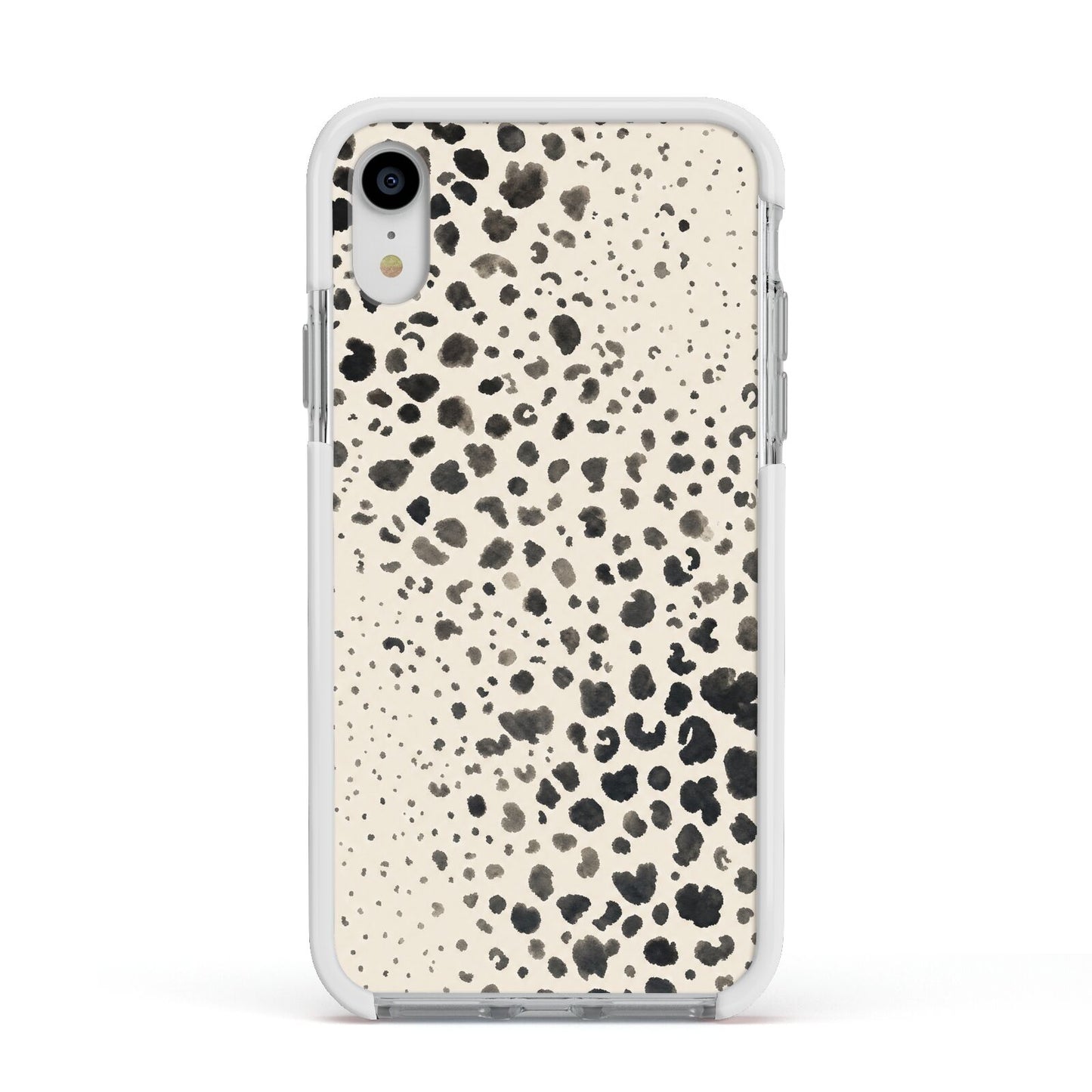 Wild Ink Apple iPhone XR Impact Case White Edge on Silver Phone