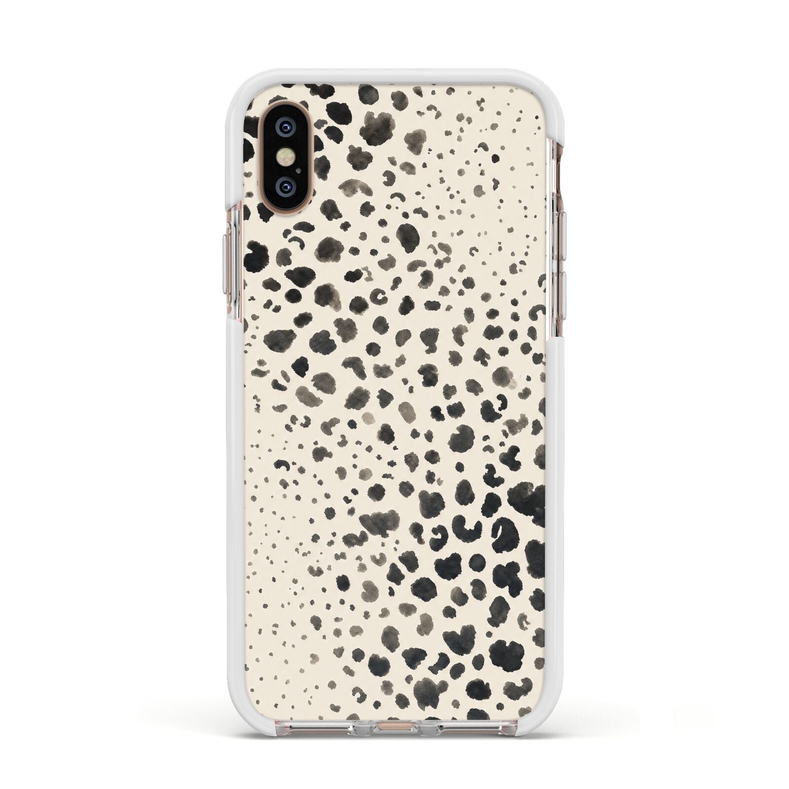 Wild Ink Apple iPhone Xs Impact Case White Edge on Gold Phone