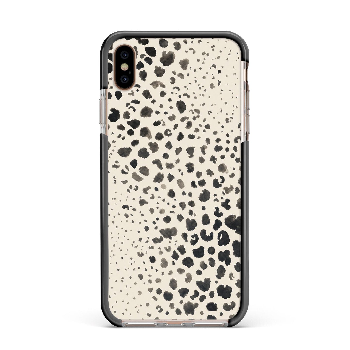 Wild Ink Apple iPhone Xs Max Impact Case Black Edge on Gold Phone