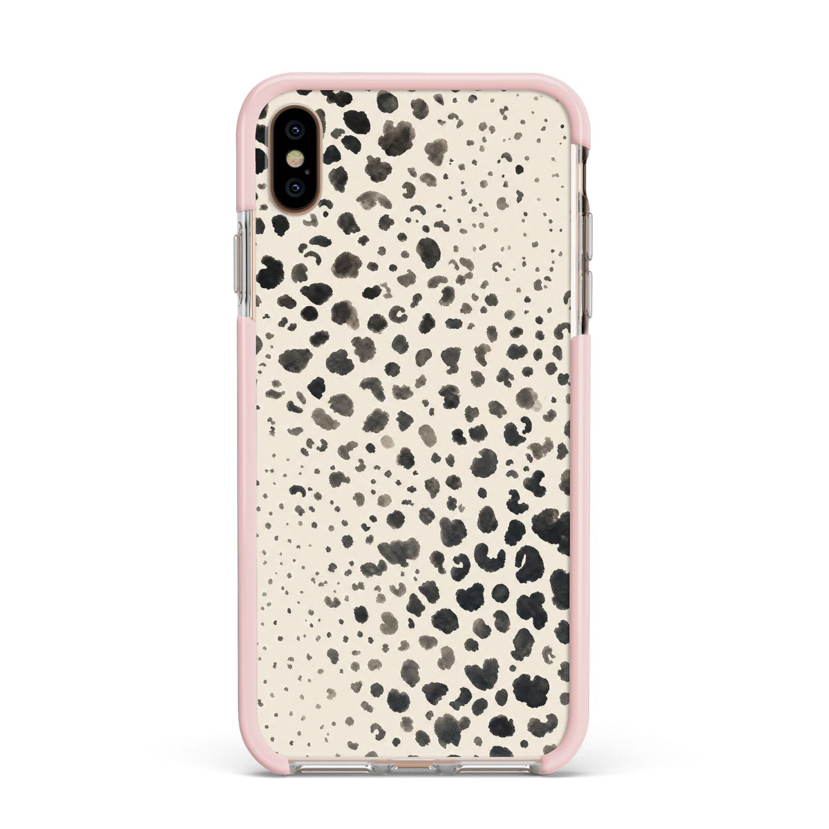 Wild Ink Apple iPhone Xs Max Impact Case Pink Edge on Gold Phone