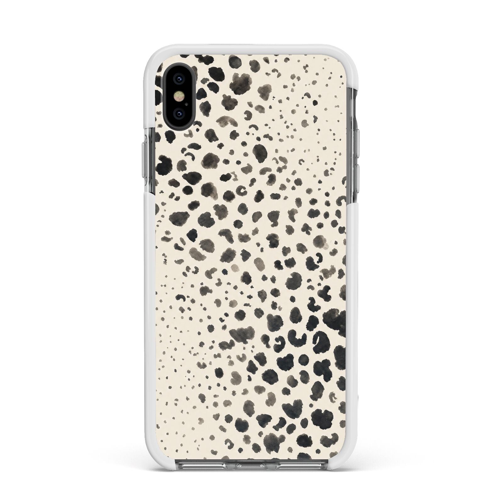 Wild Ink Apple iPhone Xs Max Impact Case White Edge on Black Phone
