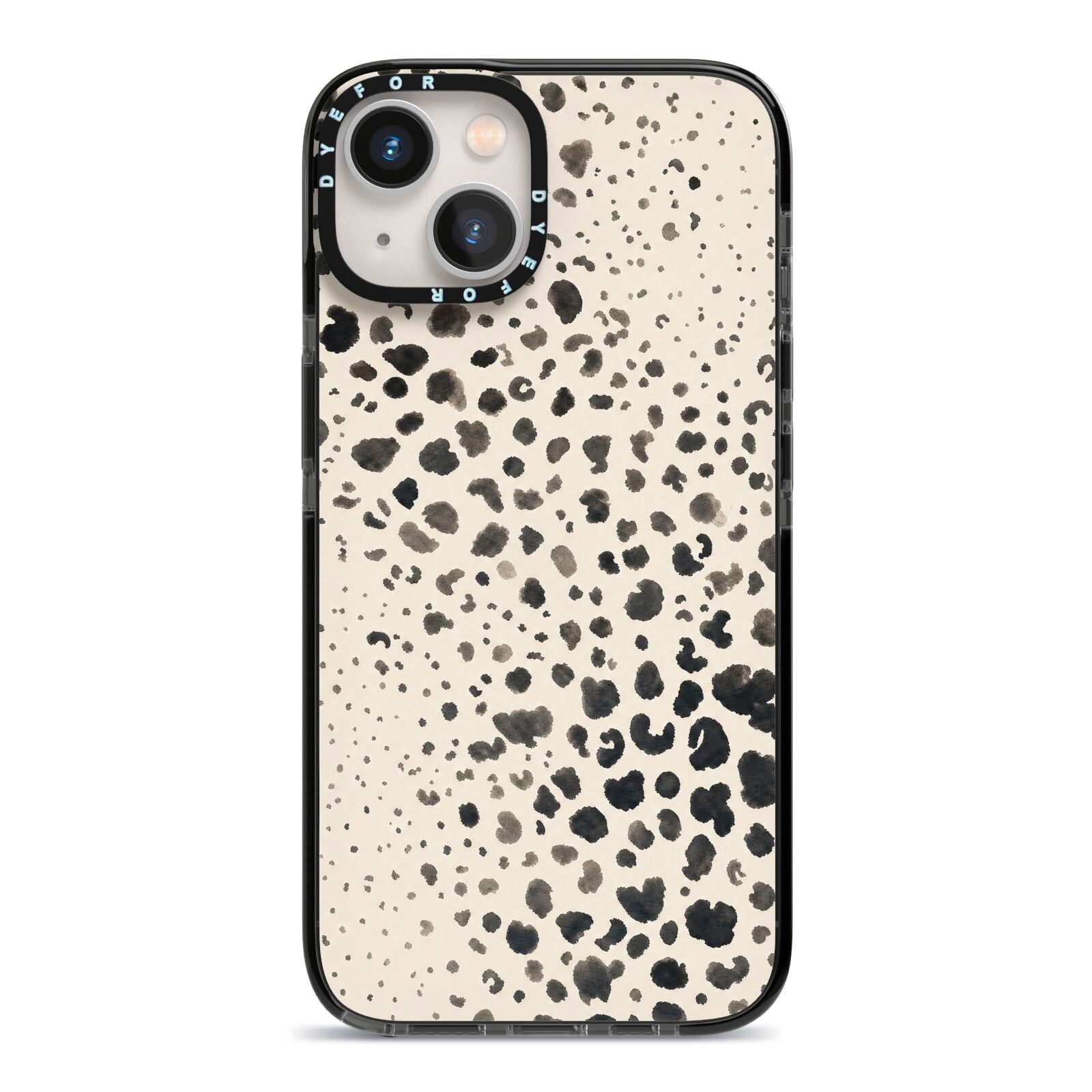 Wild Ink iPhone 13 Black Impact Case on Silver phone