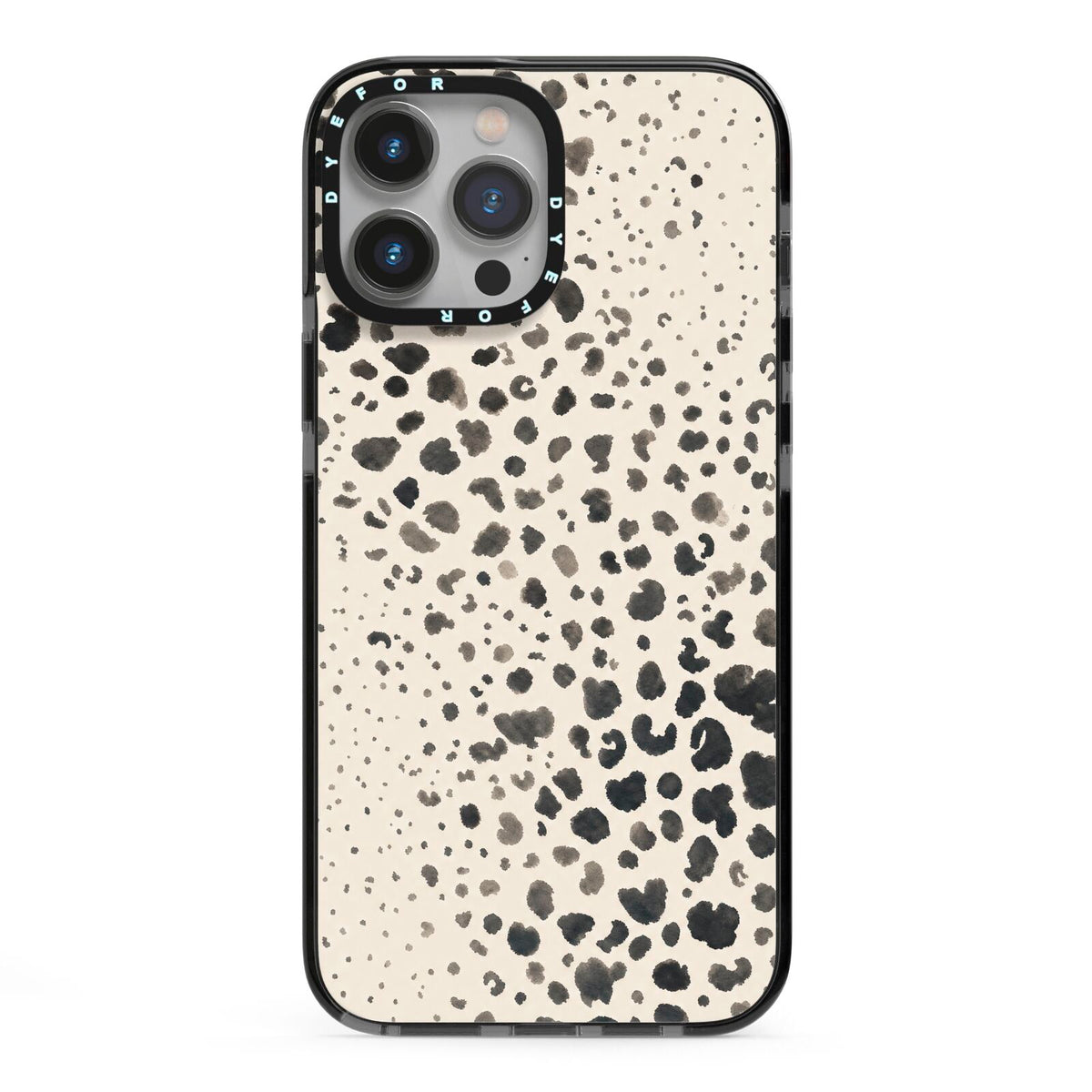 Wild Ink iPhone 13 Pro Max Black Impact Case on Silver phone