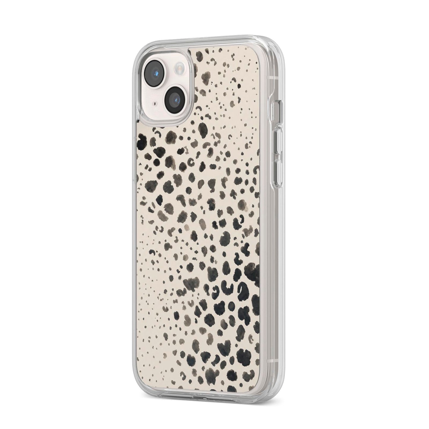 Wild Ink iPhone 14 Plus Clear Tough Case Starlight Angled Image