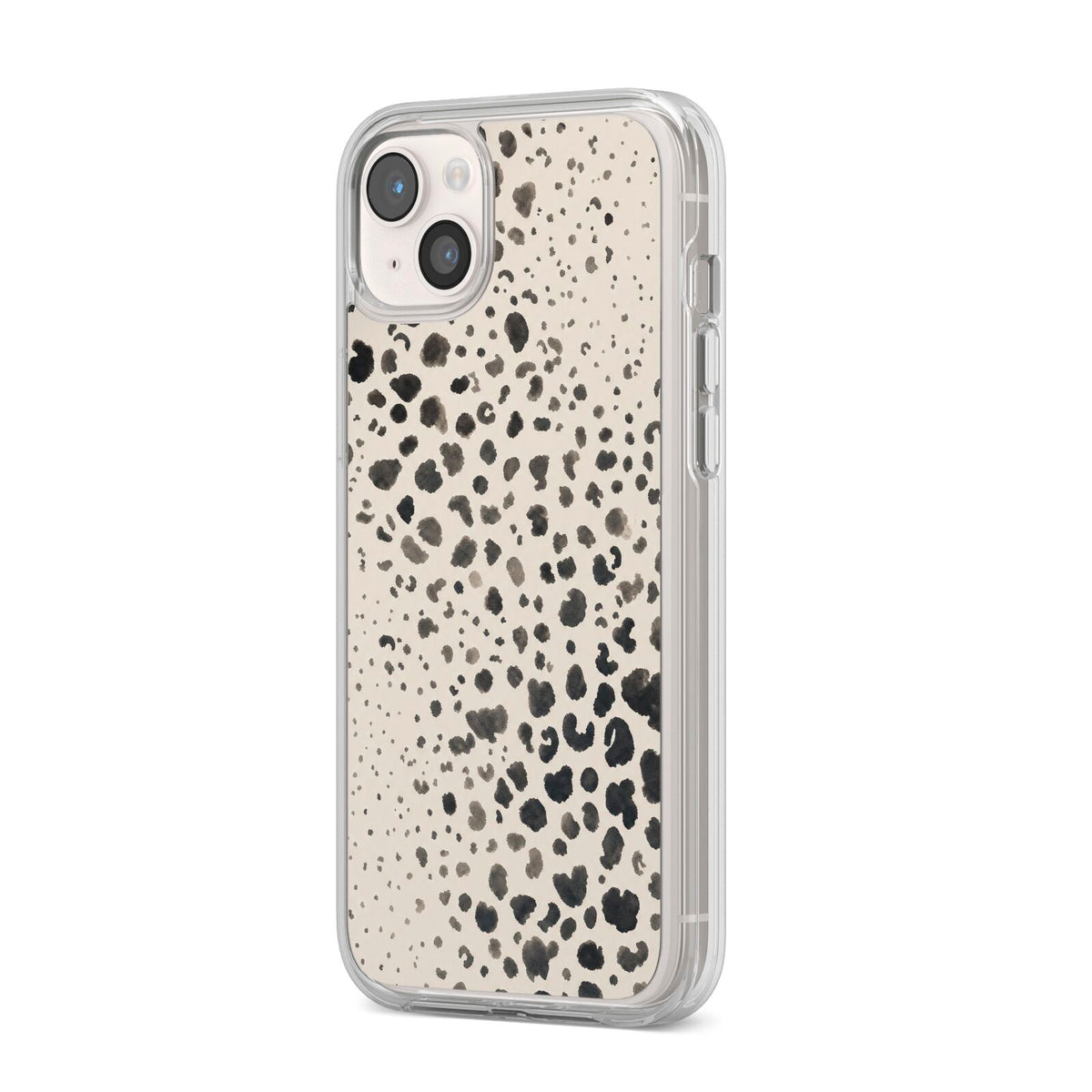 Wild Ink iPhone 14 Plus Clear Tough Case Starlight Angled Image