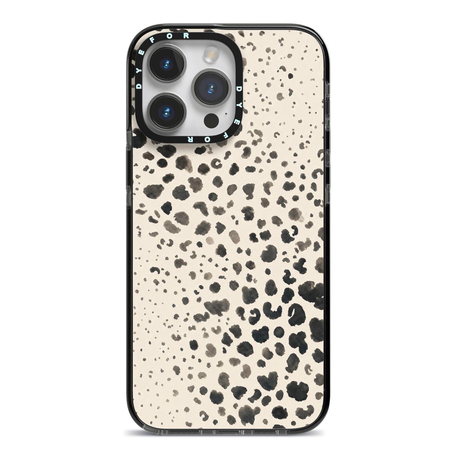 Wild Ink iPhone 14 Pro Max Black Impact Case on Silver phone