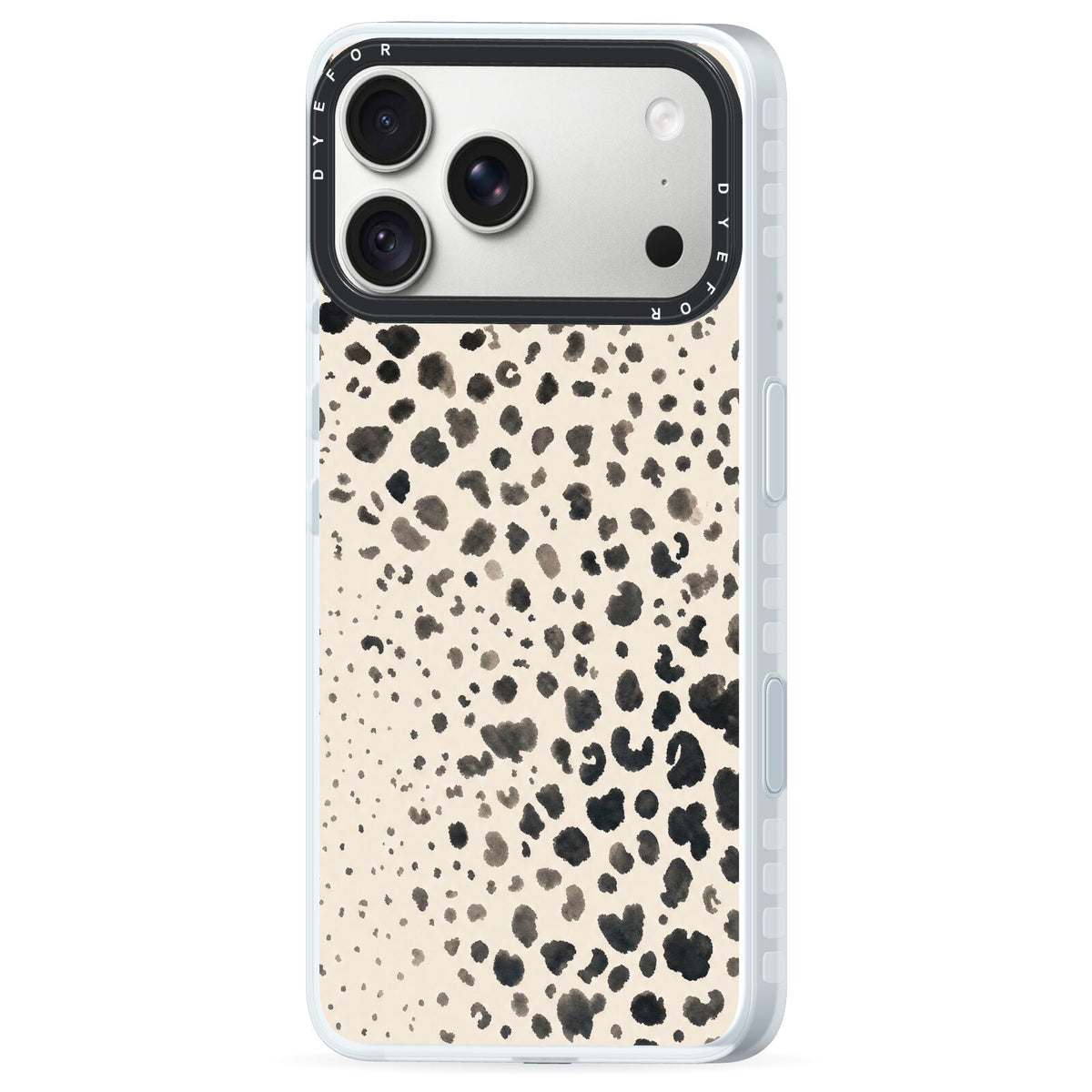 Wild Ink iPhone 18 Pro Max Black Impact Pre order Case Side Angle on Silver phone