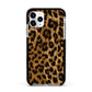 Wild Leopard Print Apple iPhone 11 Pro in Silver with Black Impact Case