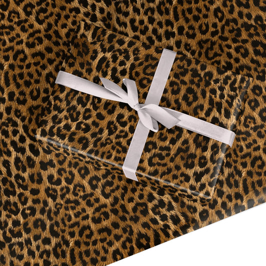 Wild Leopard Print Custom Wrapping Paper