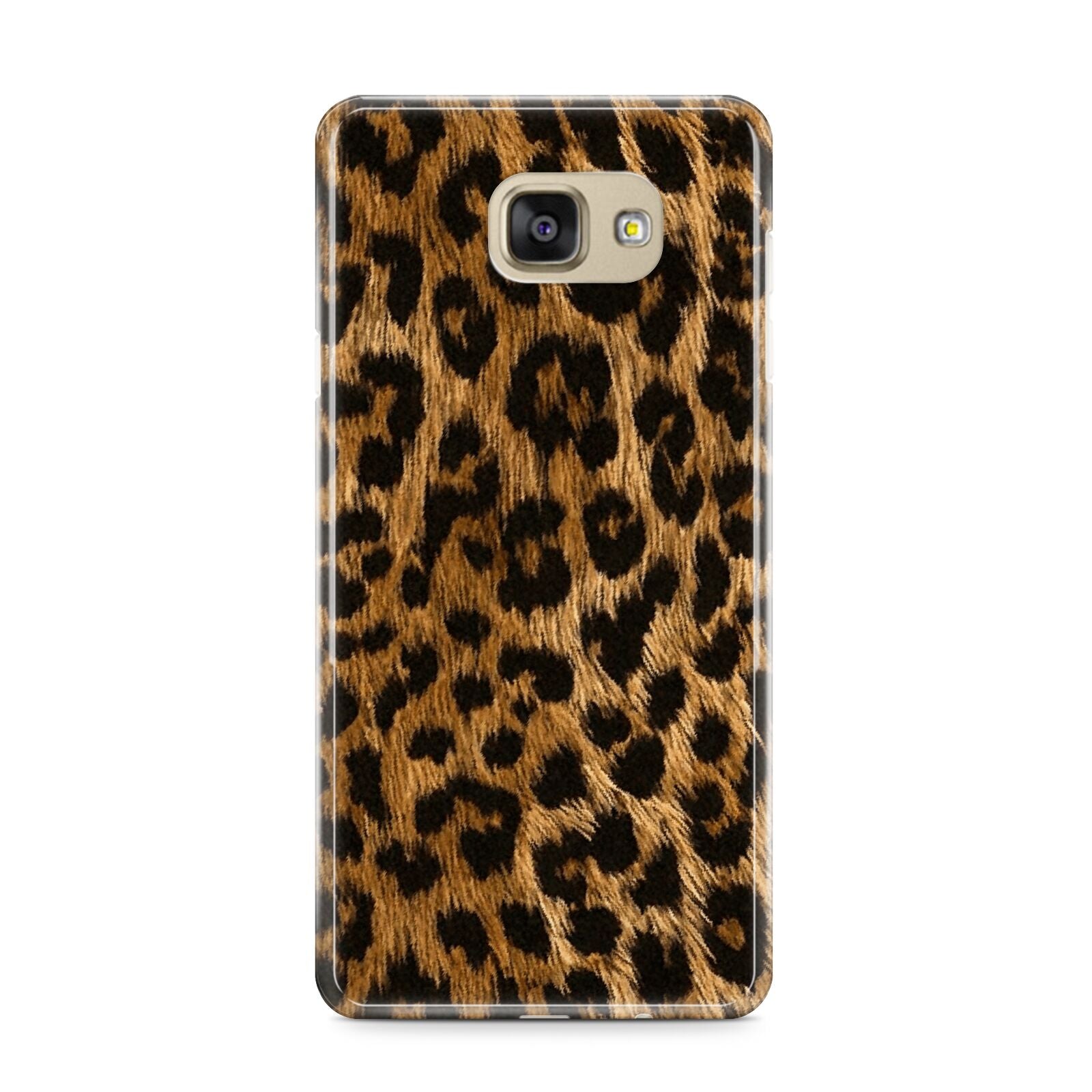 Wild Leopard Print Samsung Galaxy A9 2016 Case on gold phone