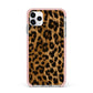 Wild Leopard Print iPhone 11 Pro Max Impact Pink Edge Case