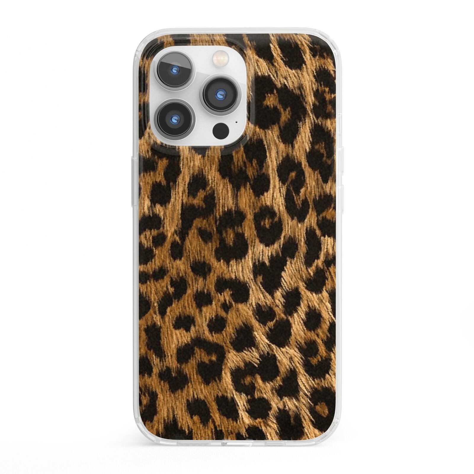 Wild Leopard Print iPhone 13 Pro Clear Bumper Case
