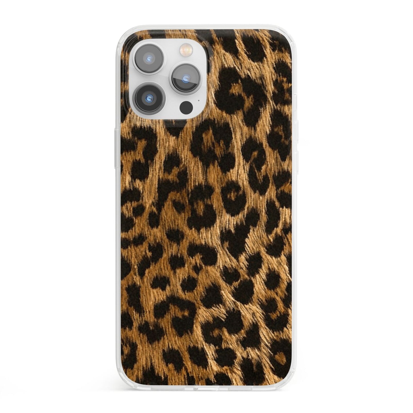 Wild Leopard Print iPhone 13 Pro Max Clear Bumper Case