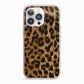 Wild Leopard Print iPhone 13 Pro TPU Impact Case with Pink Edges