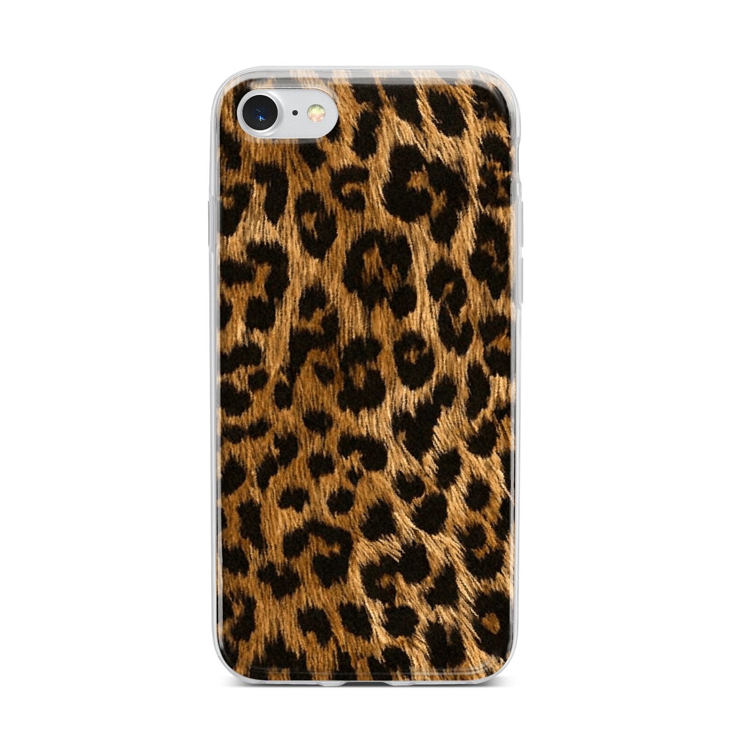 Wild Leopard Print iPhone 7 Bumper Case on Silver iPhone