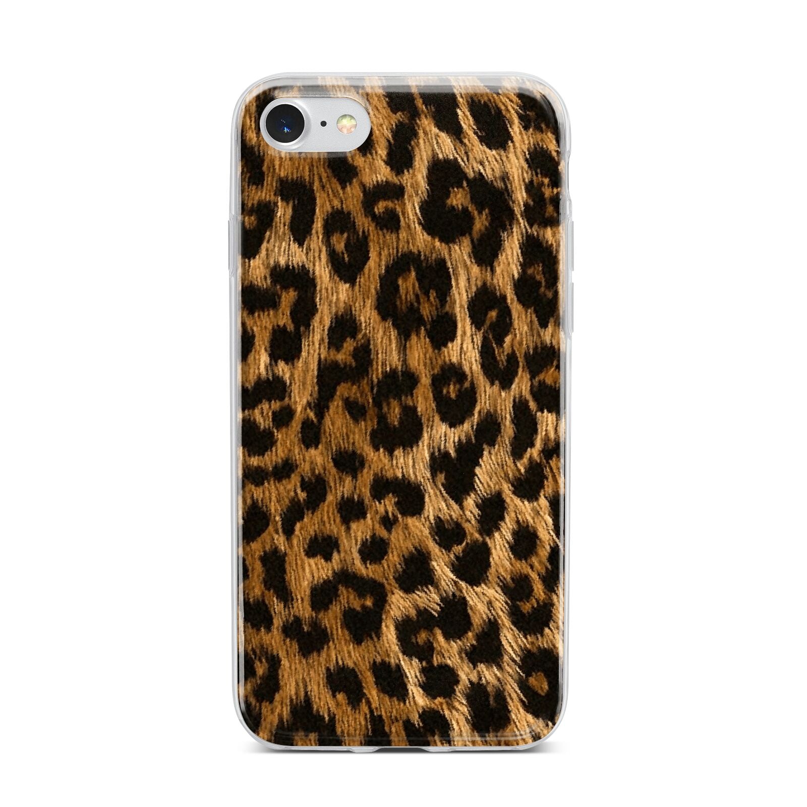 Wild Leopard Print iPhone 7 Bumper Case on Silver iPhone