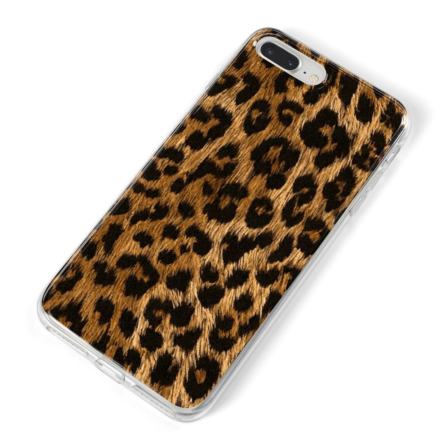 Wild Leopard Print iPhone 8 Plus Bumper Case on Silver iPhone Alternative Image