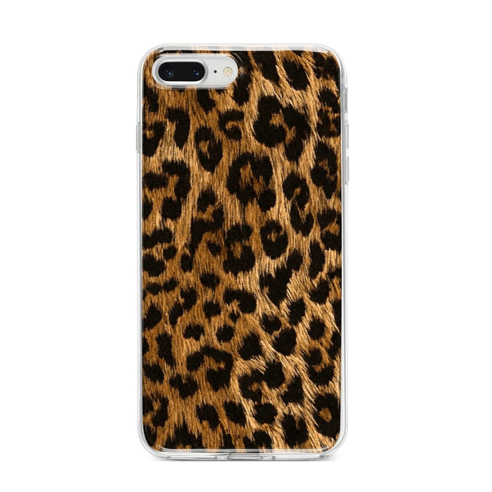 Wild Leopard Print iPhone 8 Plus Bumper Case on Silver iPhone