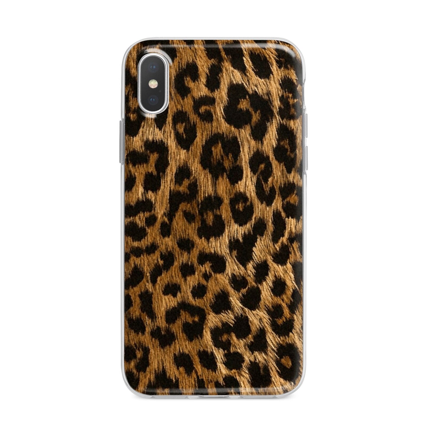 Wild Leopard Print iPhone X Bumper Case on Silver iPhone Alternative Image 1