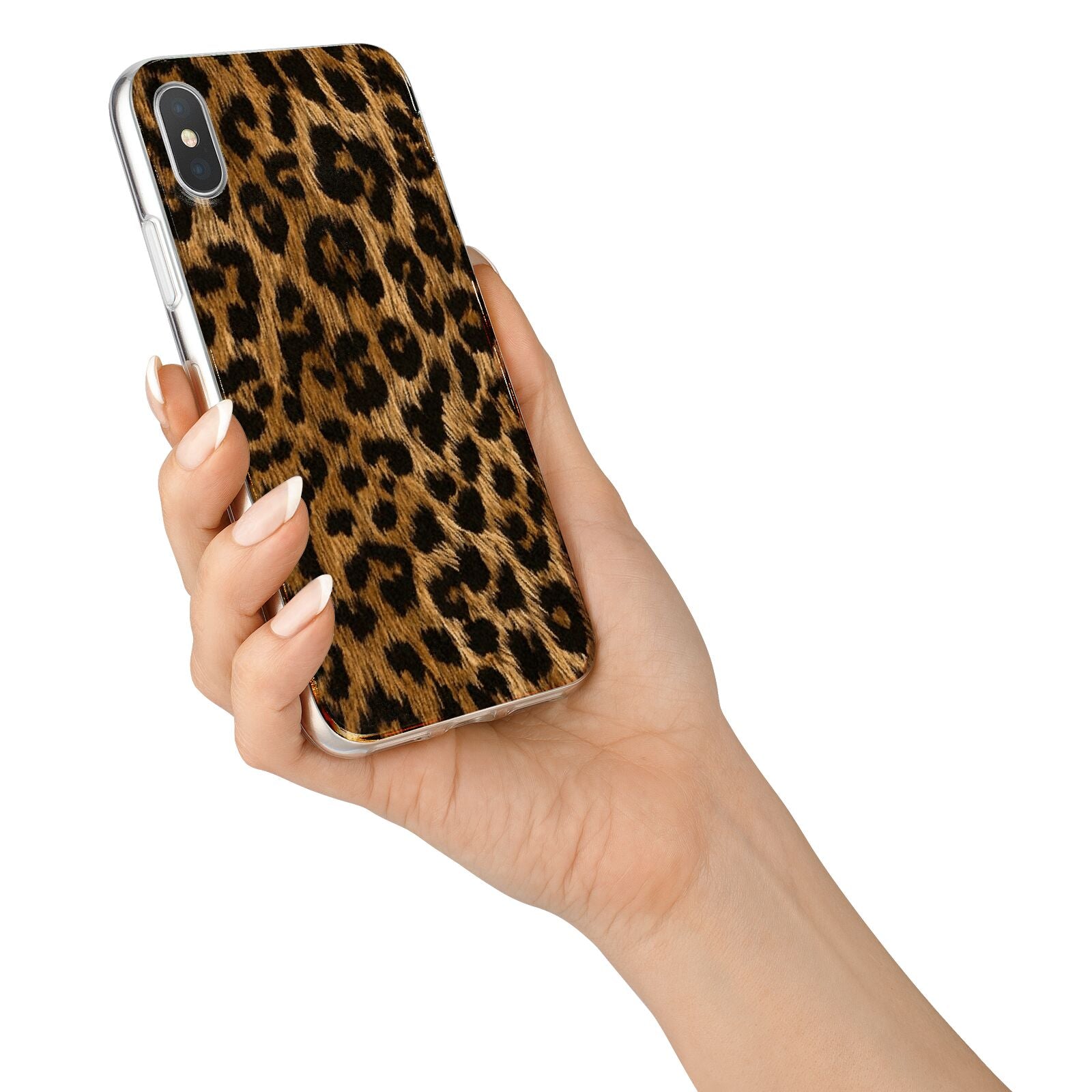 Wild Leopard Print iPhone X Bumper Case on Silver iPhone Alternative Image 2
