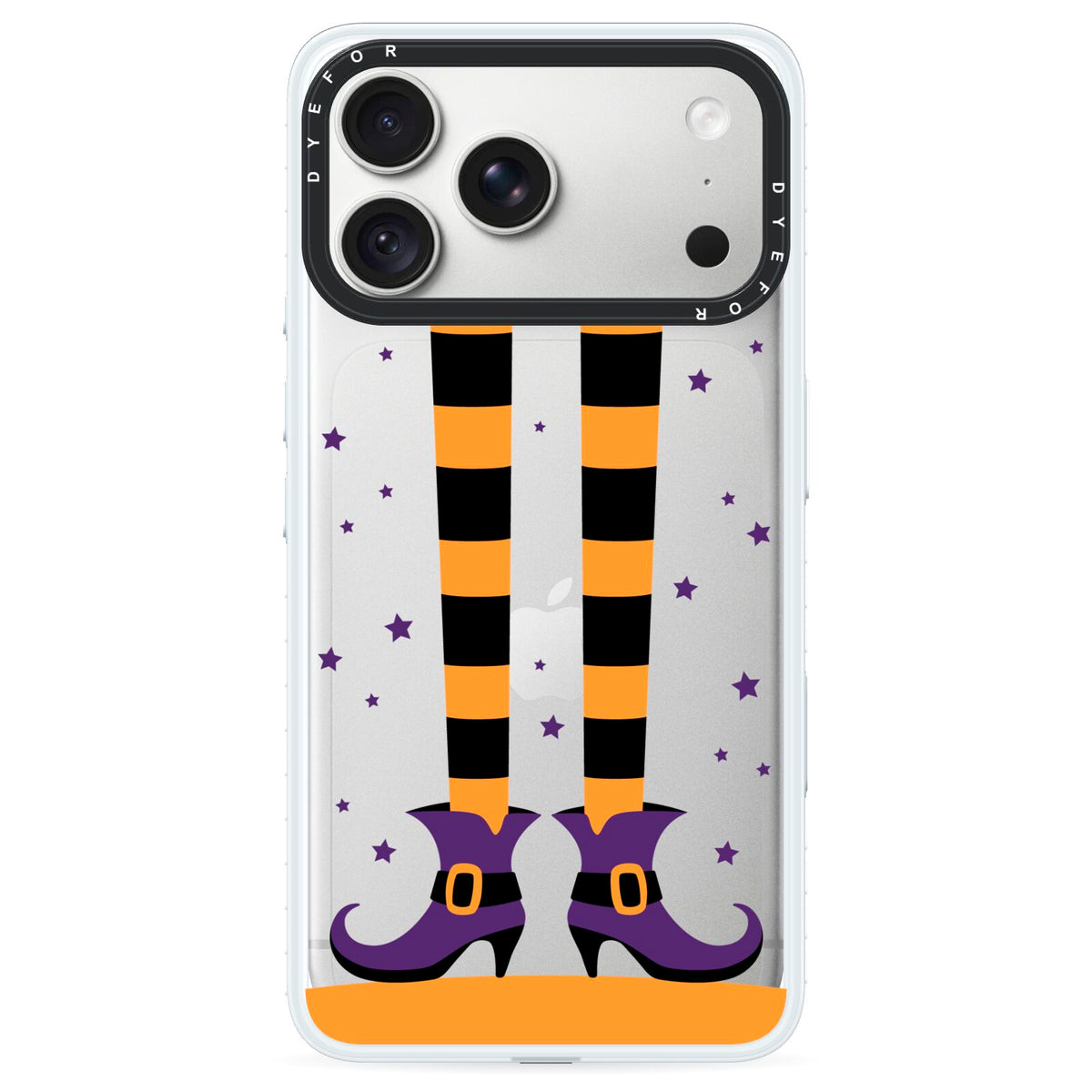 Witch Legs iPhone 18 Pro Black Impact Pre order Case on Silver phone